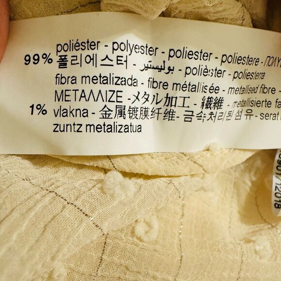 ZARA BOHO SWISS DOT BLOUSE - Picture 5 of 5